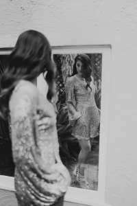 Custom made to order a rose gold sequinned bridal reception jumpsuit by Harriett Falvey